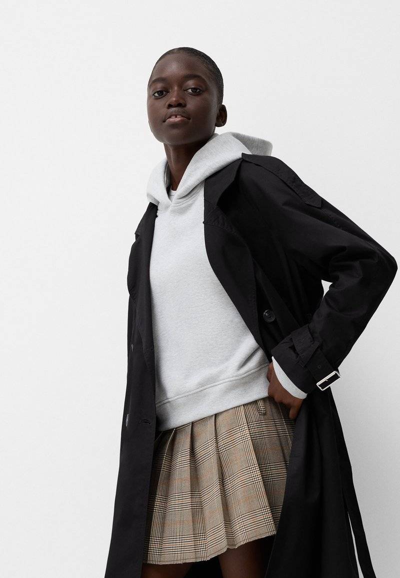 Bershka Bershka Trenchcoat - black Auslauf