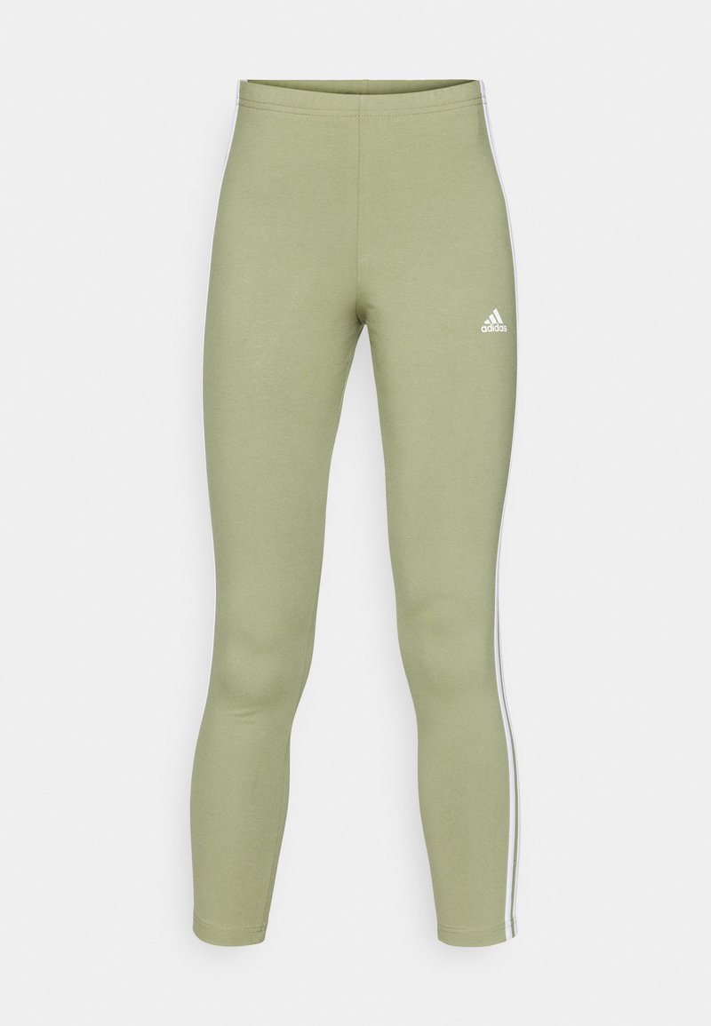 adidas Sportswear adidas Sportswear ESSENTIALS 3 STRIPES HIGH WAISTED - Leggings - tent green Saisonschlussverkauf