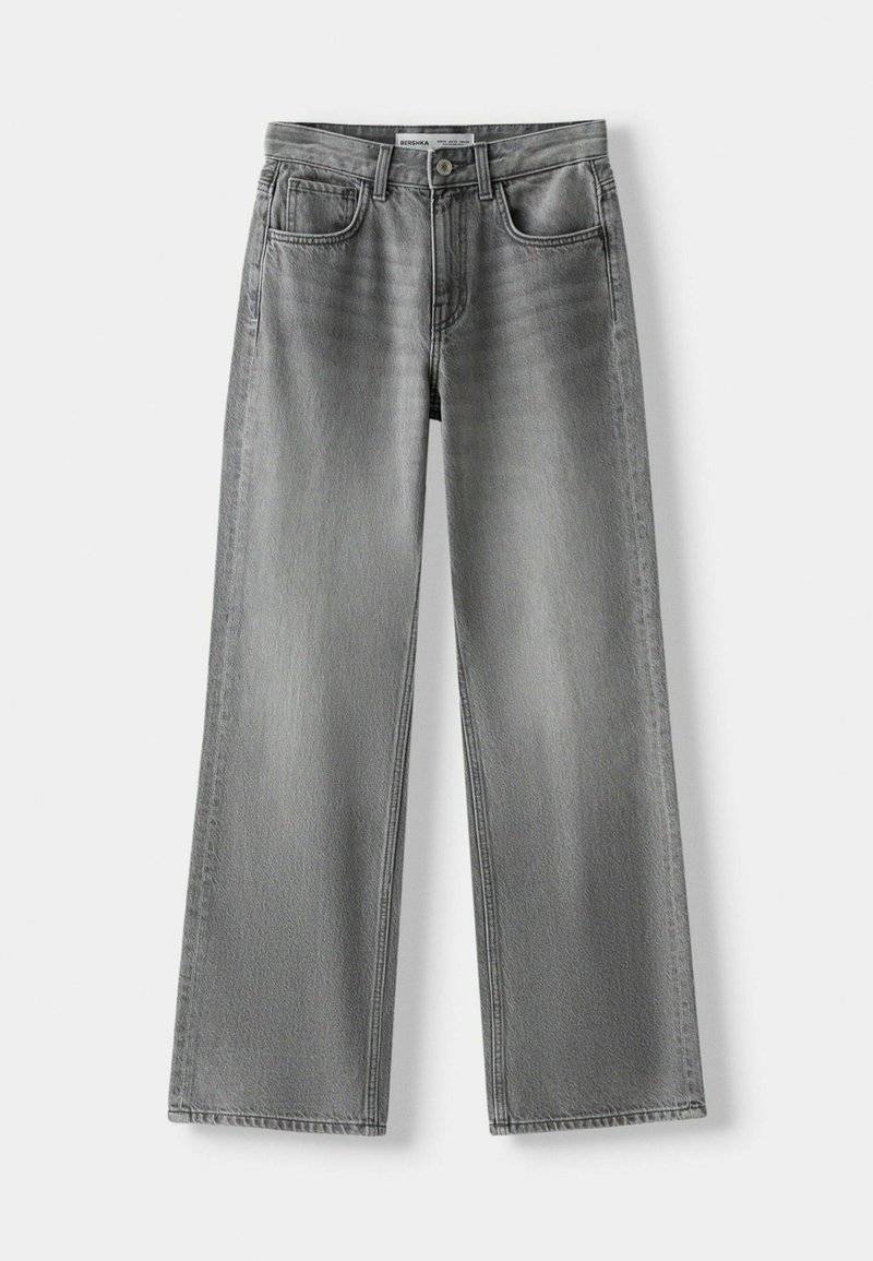 Bershka Bershka Flared Jeans - mottled dark grey Angebote