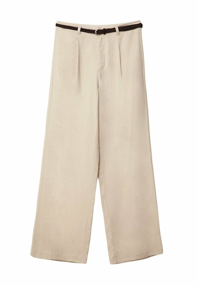 Stradivarius Stradivarius WITH BELT - Trousers - beige Hotsell