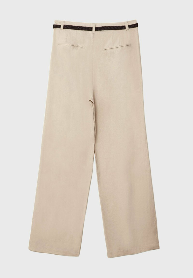 Stradivarius Stradivarius WITH BELT - Trousers - beige Hotsell