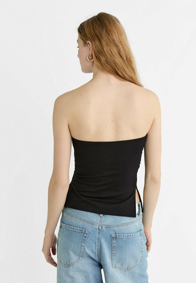 Stradivarius Stradivarius BANDEAU WITH SIDE VENTS - Top - black im Angebot