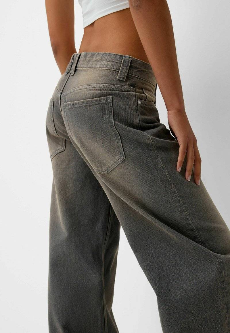 Bershka Bershka BALLOON FIT - Relaxed fit jeans - mottled dark grey Günstiger Verkauf