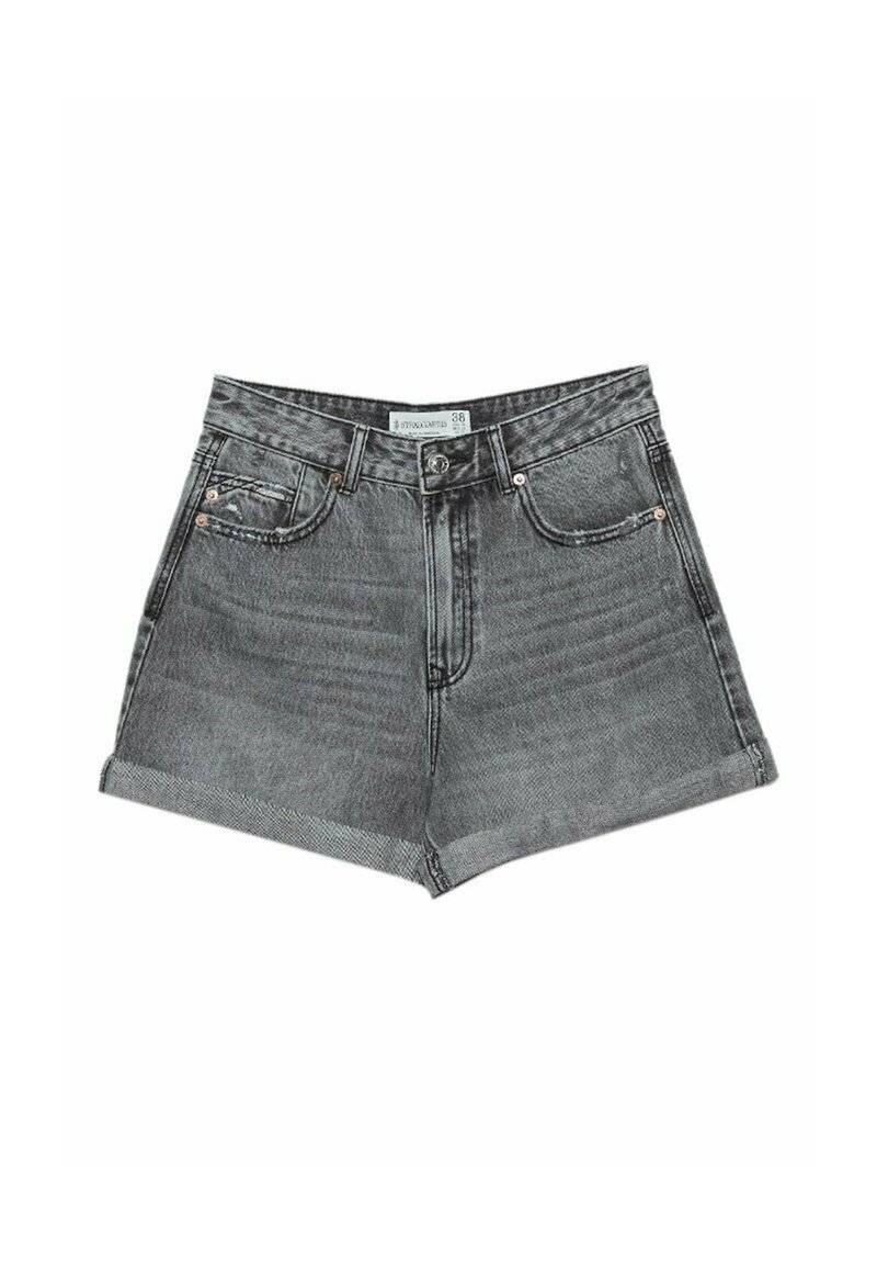 Stradivarius Stradivarius MOM - Denim shorts - grey denim Sonderangebot