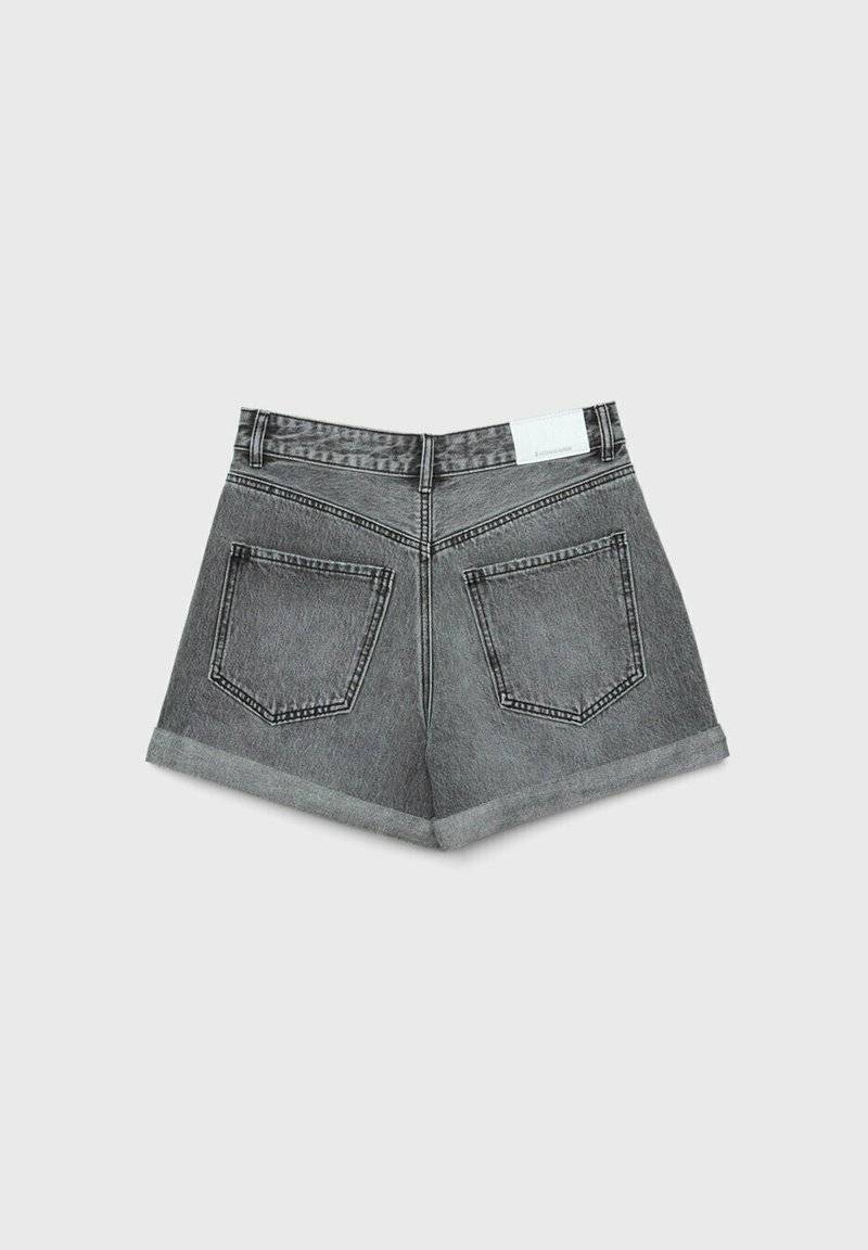 Stradivarius Stradivarius MOM - Denim shorts - grey denim Sonderangebot