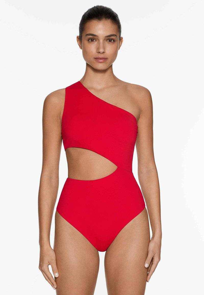 OYSHO OYSHO ASYMMETRIC - Swimsuit - red Flash Sale