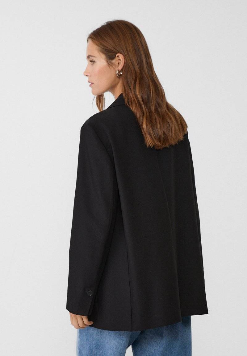 Stradivarius Stradivarius REGULAR FIT - Short coat - black Exklusivangebot