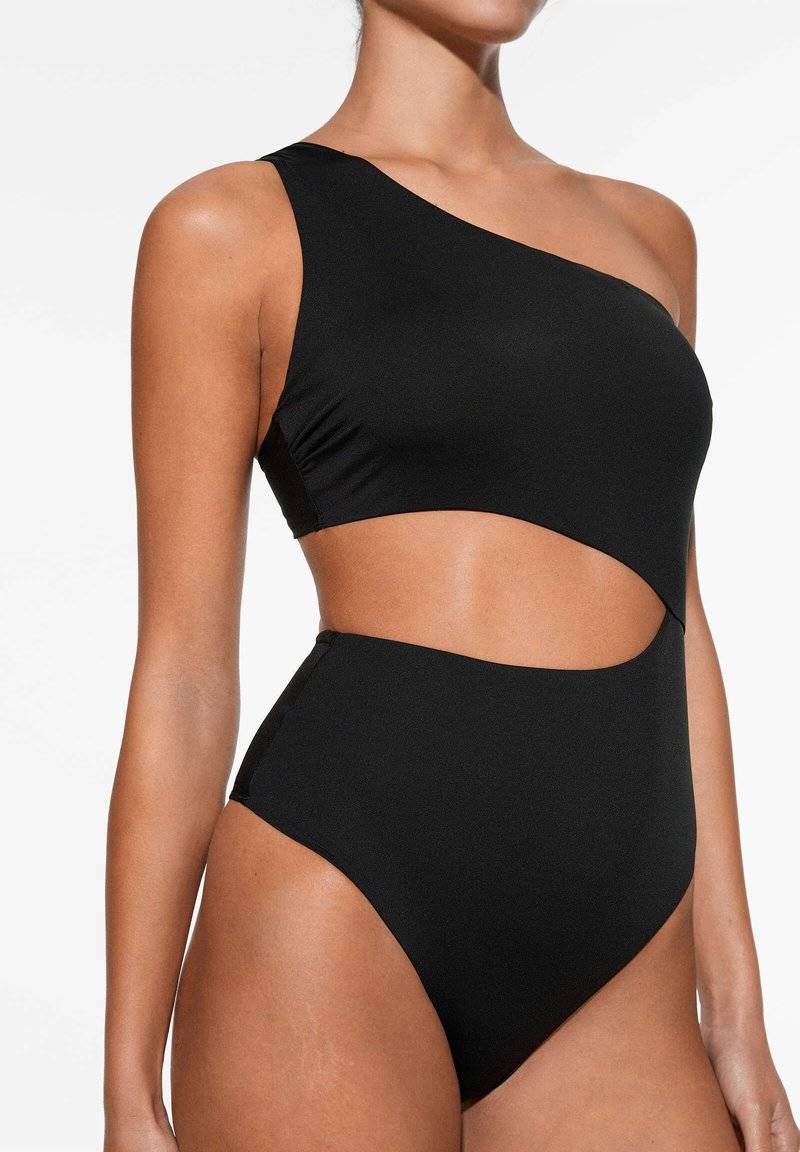 OYSHO OYSHO ASYMMETRIC - Swimsuit - black Muttertagsangebot