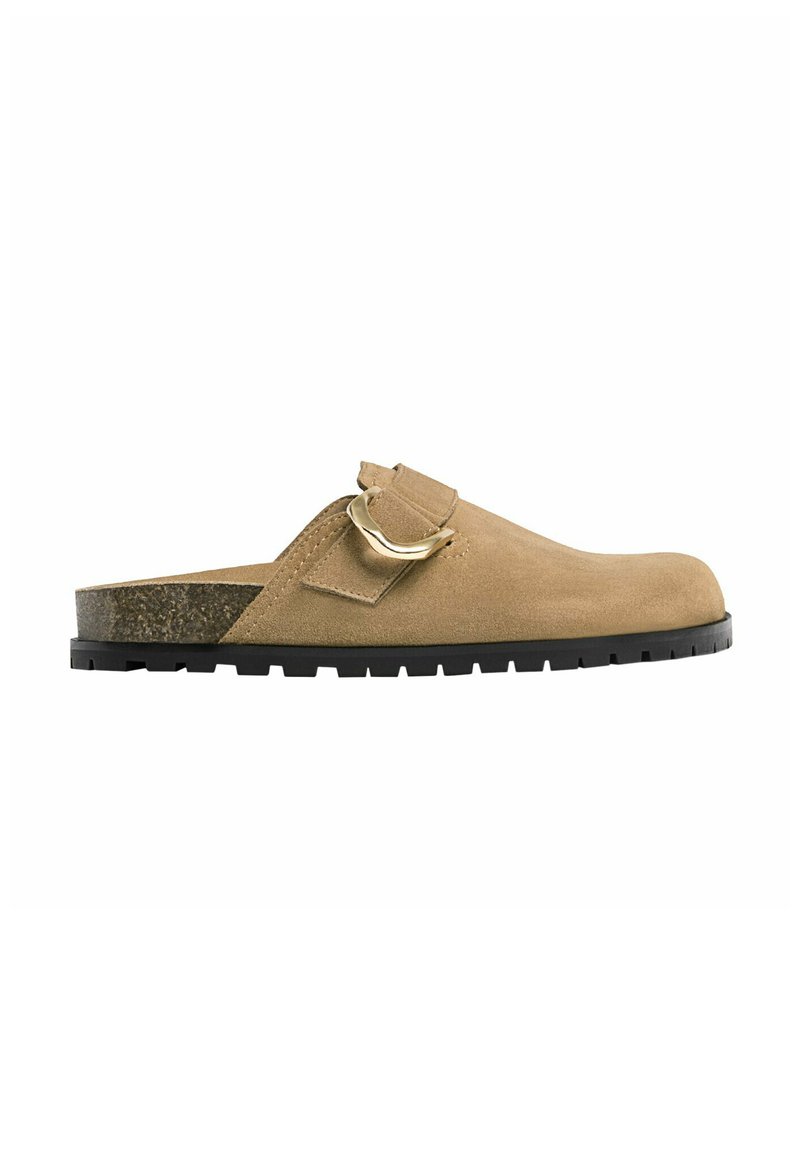 Stradivarius Stradivarius WITH BUCKLE DETAILS - Clogs - beige Neuheiten