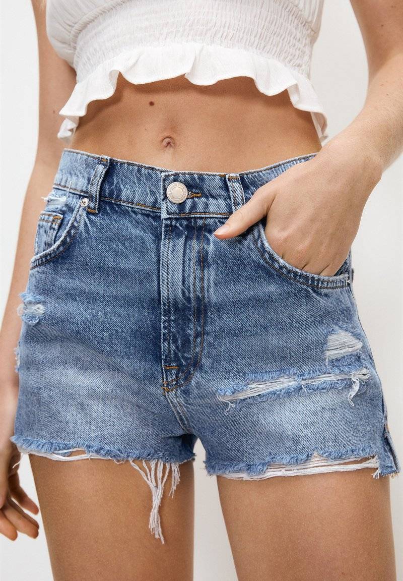 PULL&BEAR PULL&BEAR Denim shorts - blue denim Hotsell