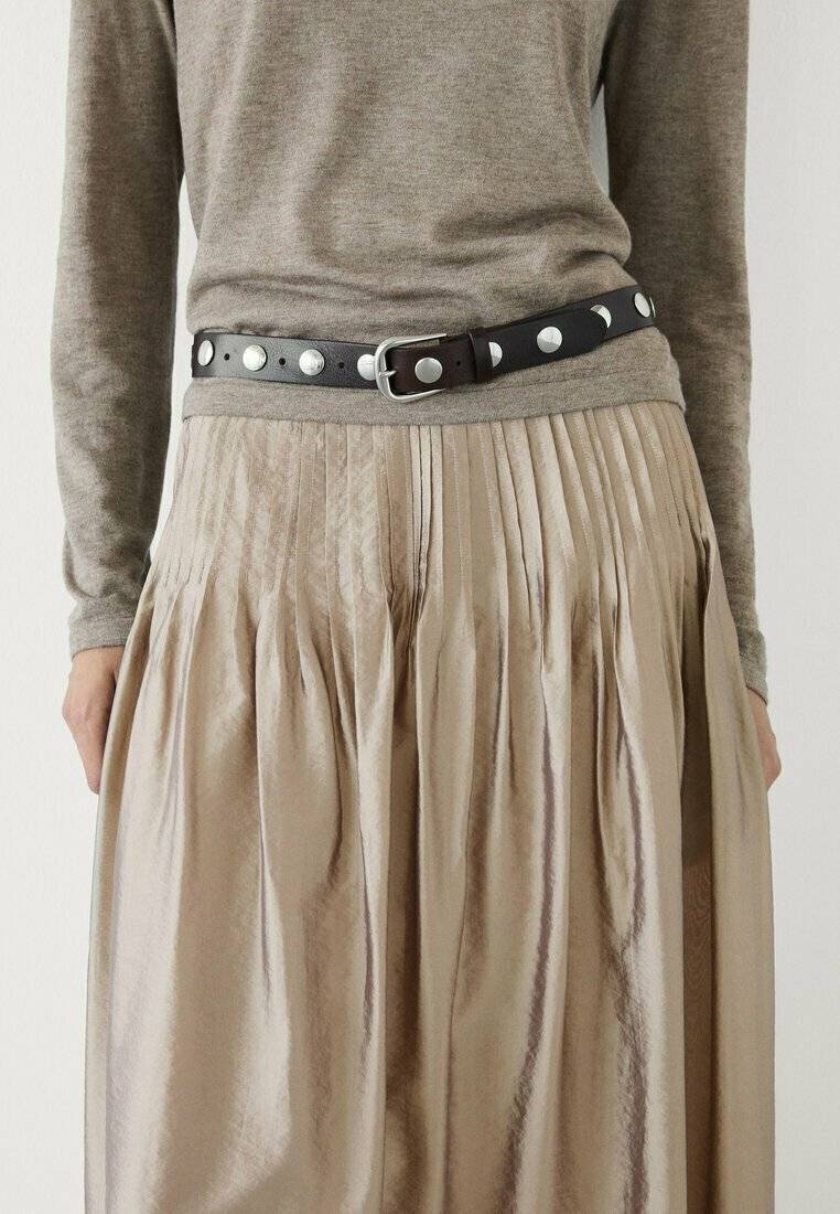 Massimo Dutti Massimo Dutti Pleated skirt - beige Schlussverkauf