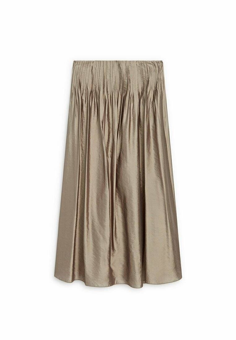 Massimo Dutti Massimo Dutti Pleated skirt - beige Schlussverkauf
