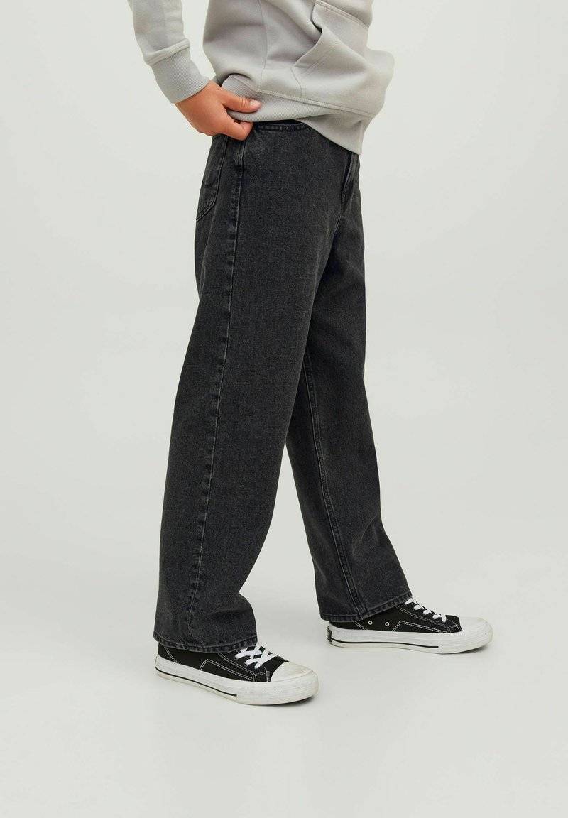 Jack & Jones Junior Jack & Jones Junior ALEX ORIGINAL MF BAGGY - Flared Jeans - black denim Rabatt