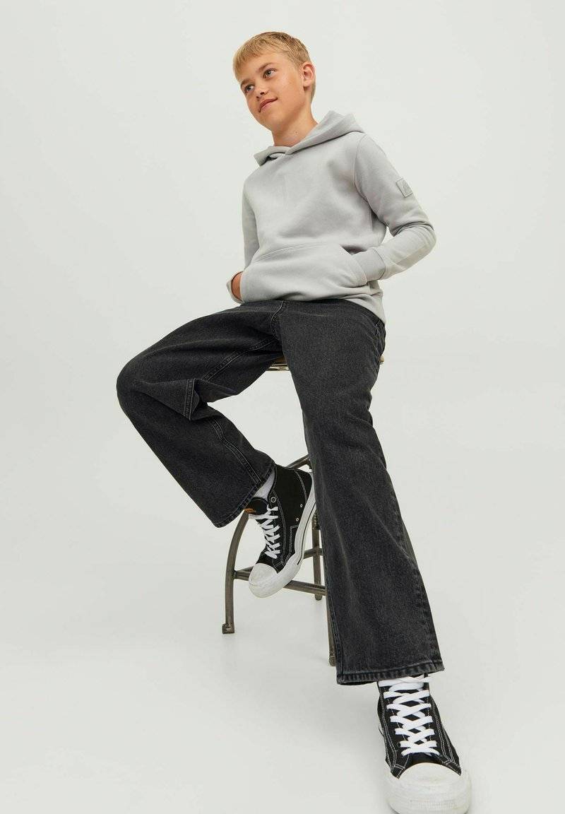 Jack & Jones Junior Jack & Jones Junior ALEX ORIGINAL MF BAGGY - Flared Jeans - black denim Rabatt