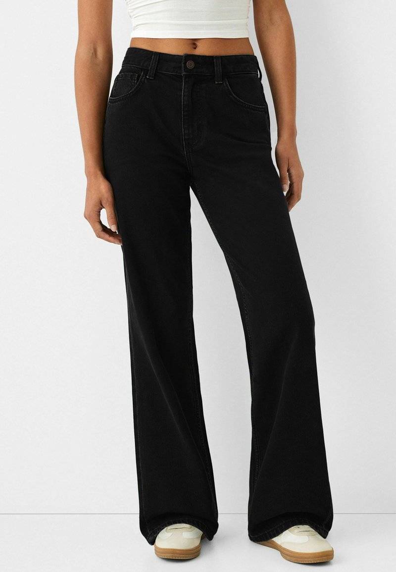 Bershka Bershka Flared Jeans - black Online Shopping