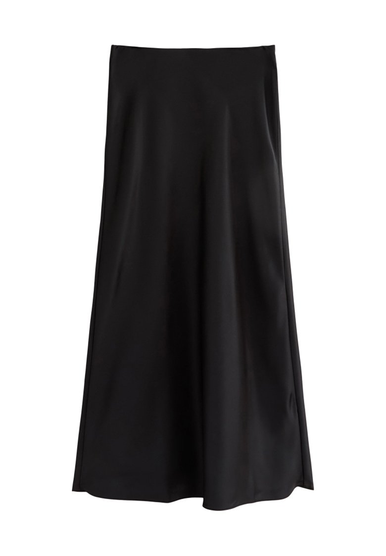 New Look New Look BIAS CUT MIDI - A-line skirt - black Exklusivangebot