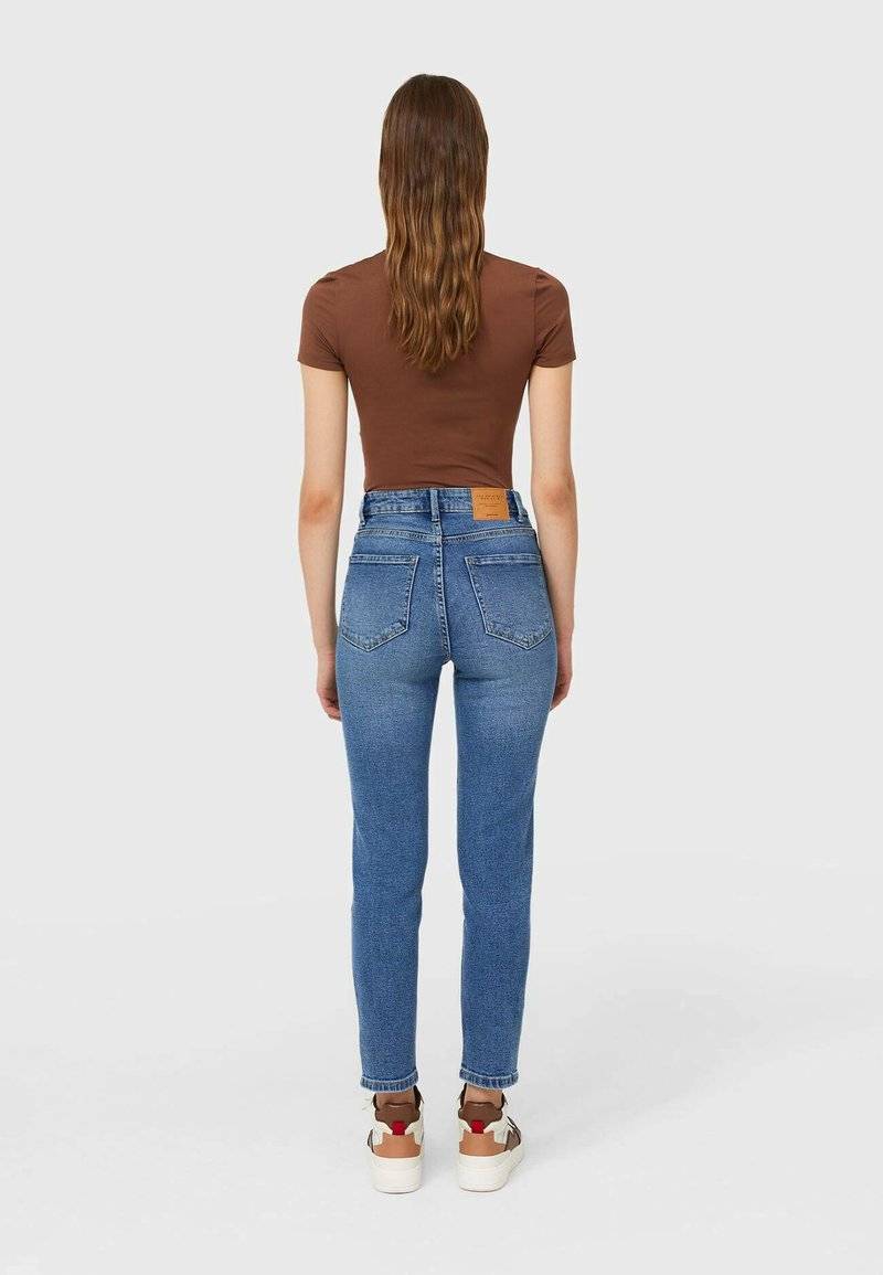 Stradivarius Stradivarius SLIM FIT - Slim fit jeans - dark blue Preisnachlass