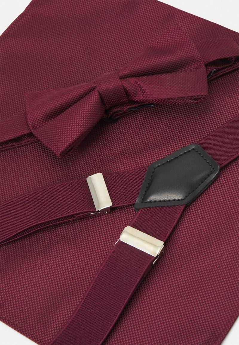 Pier One Pier One SUSPENDER/HOSENTRÄGER SET - Pocket square - bordeaux Osterangebot