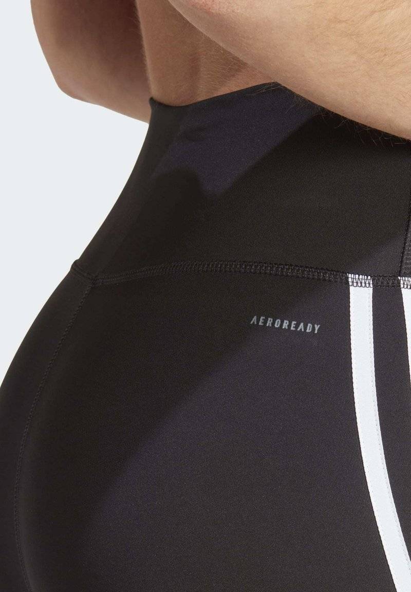 adidas Performance adidas Performance ESSENTIALS 3-STRIPES HIGH-WAISTED 7/8 - Leggings - black Günstiger Verkauf