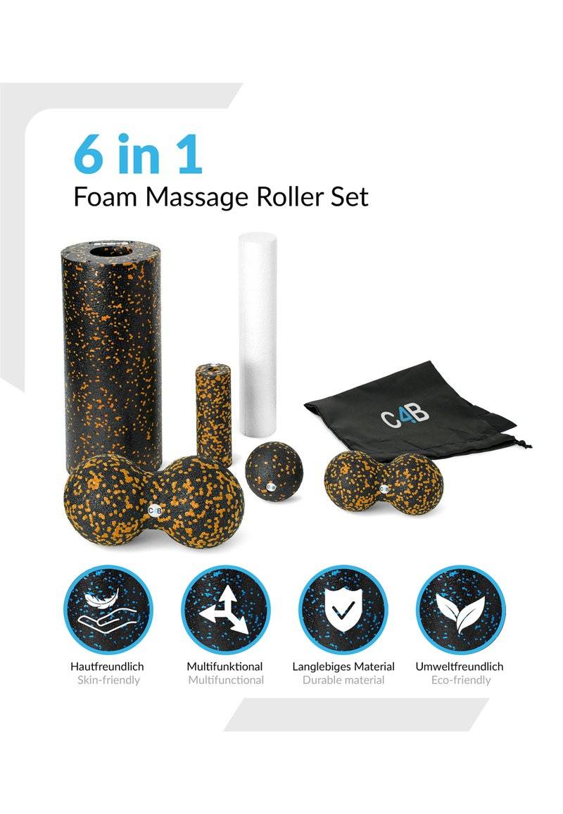 Club4Brands Club4Brands SET - Fitness / Yoga - black orange Cyber Monday