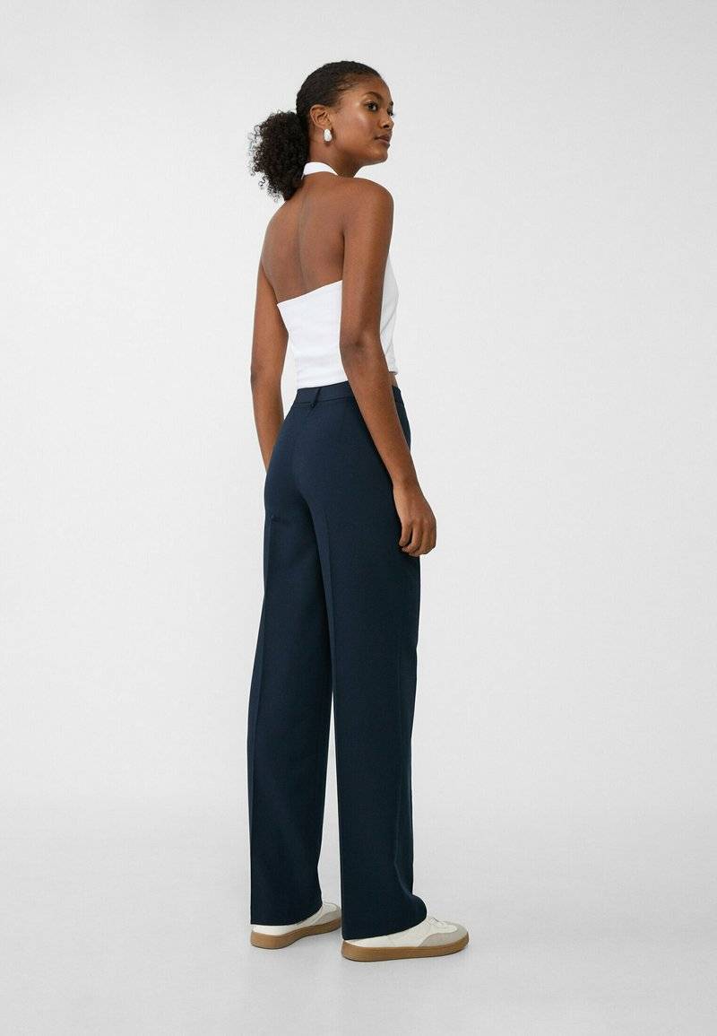Stradivarius Stradivarius Trousers - dark blue Heißer Verkauf