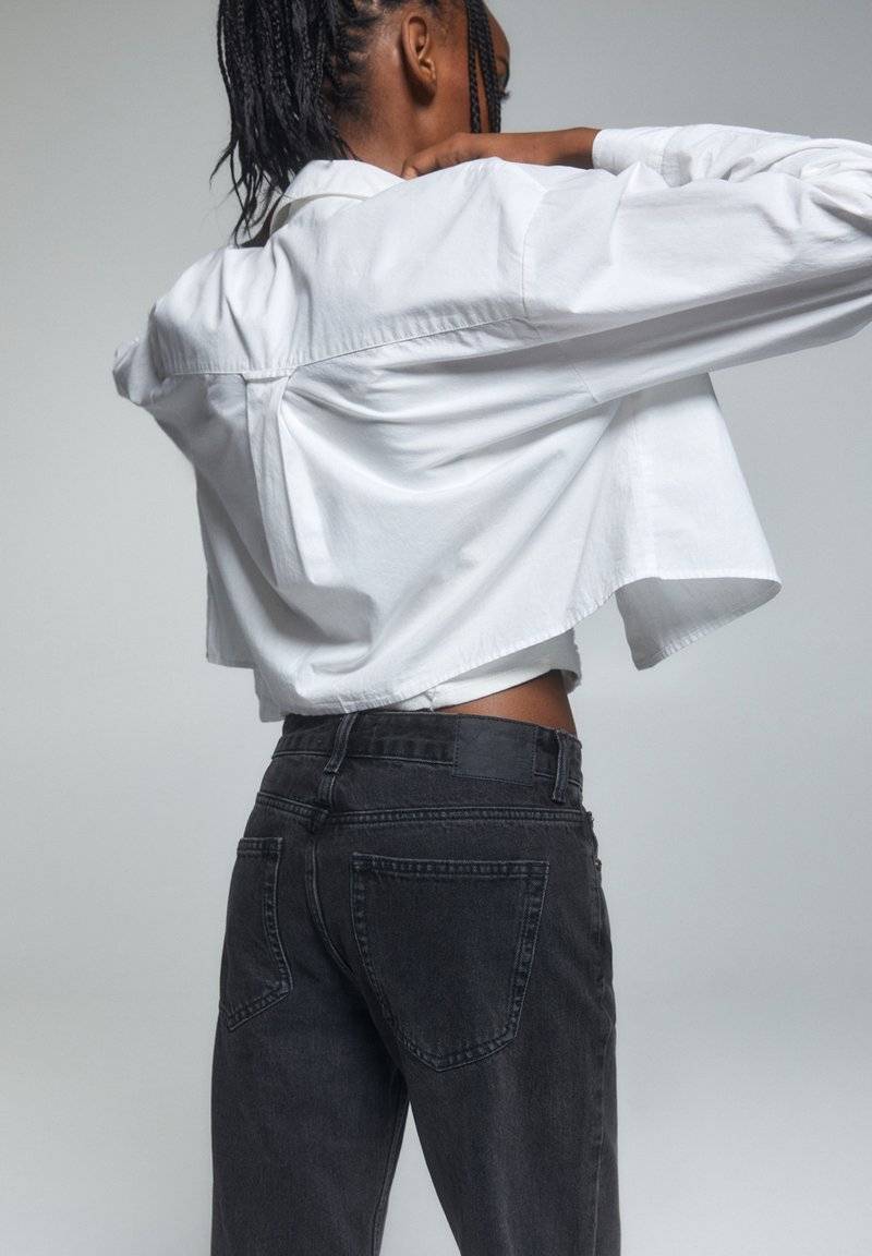 PULL&BEAR PULL&BEAR MID-WAIST - Straight leg jeans - black Online Outlet