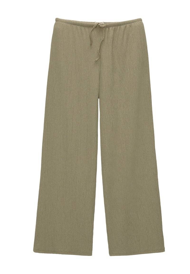 PULL&BEAR PULL&BEAR WIDE-LEG FLOWING - Trousers - khaki Exklusive Angebote