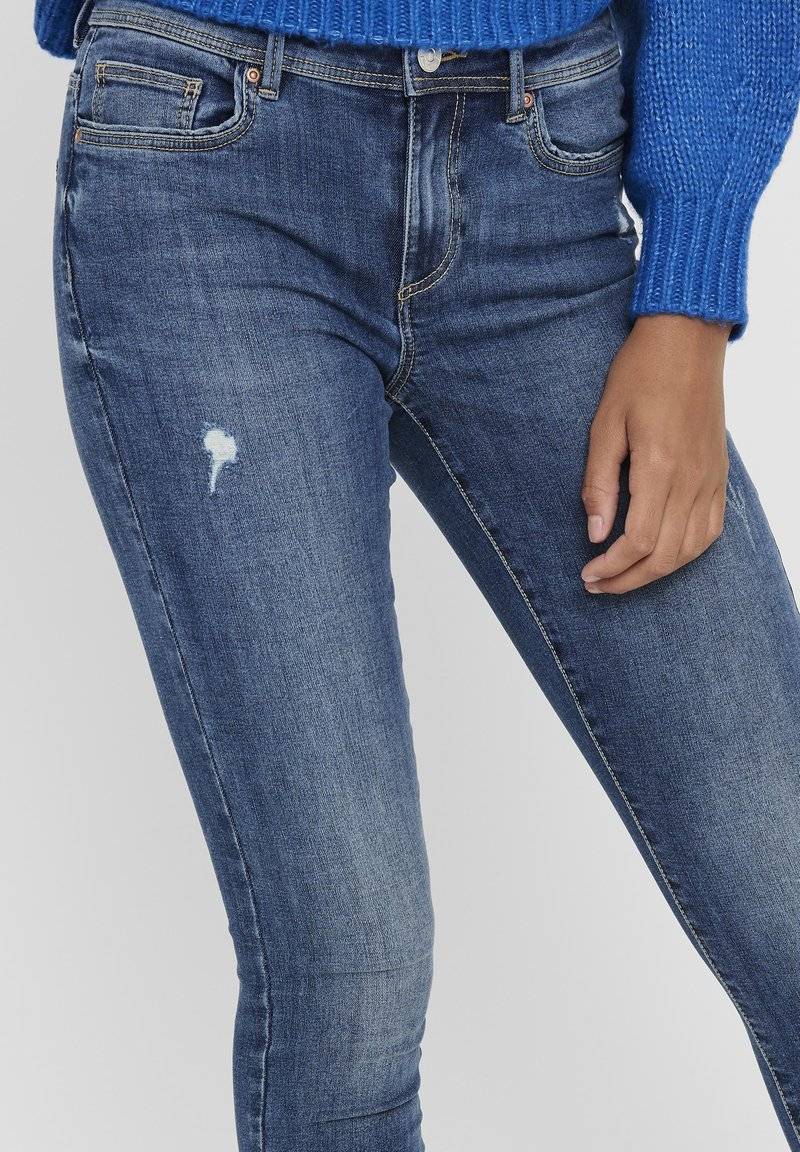 ONLY ONLY ONLWAUW LIFE MID - Jeans Skinny Fit - medium blue denim Letzte 3 Tage