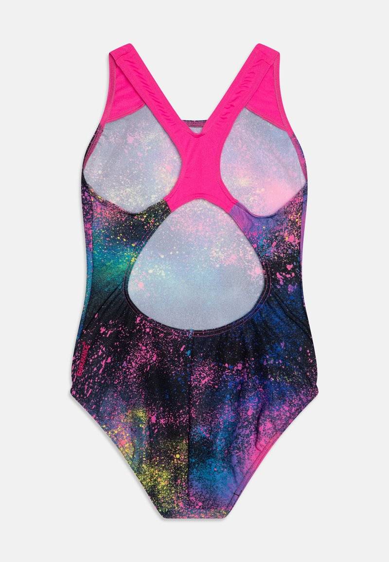 Speedo Speedo GIRLS DIGITAL SPLASHBACK - Swimsuit - black/flare pink/bolt/lemon drizzle Online Shopping