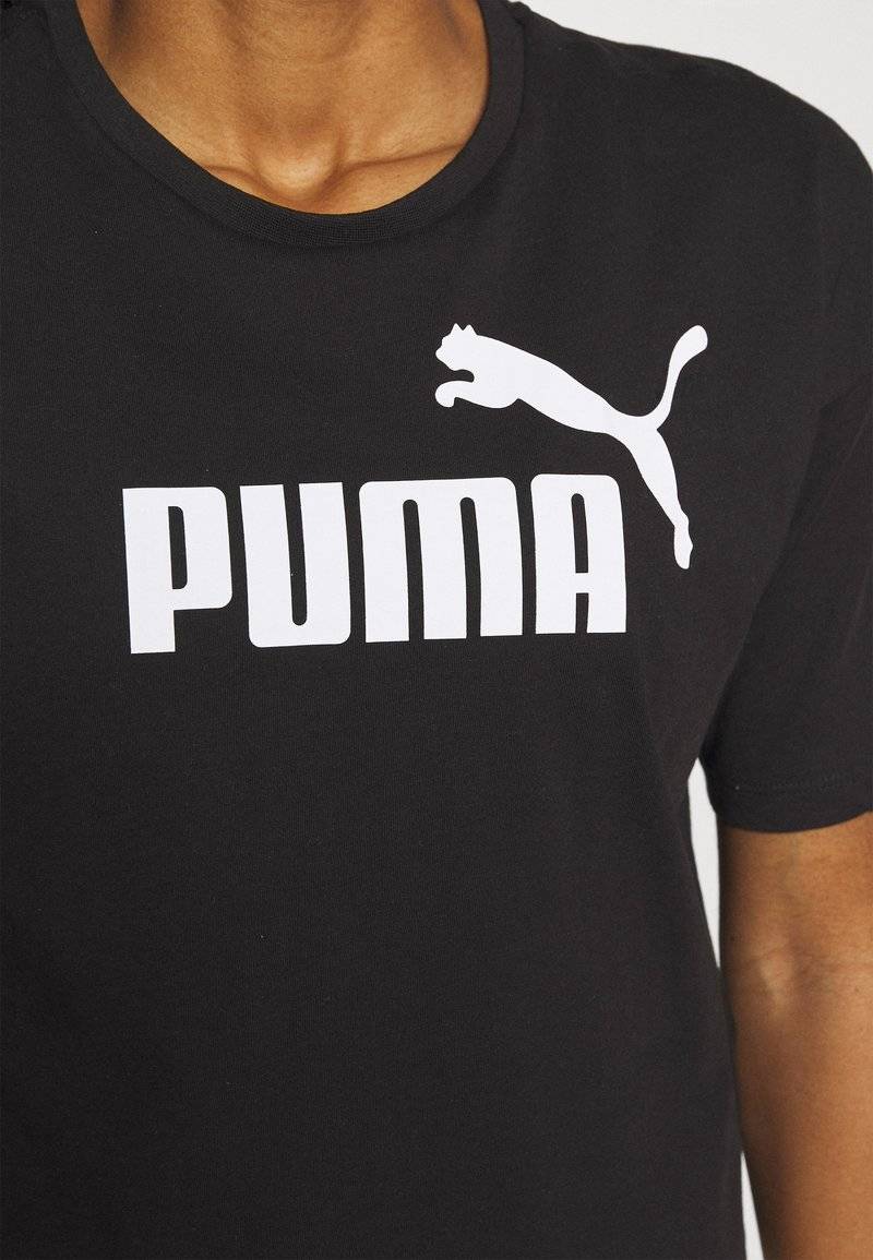 Puma Puma CROPPED LOGO TEE - Print T-shirt - puma black Saisonschlussverkauf