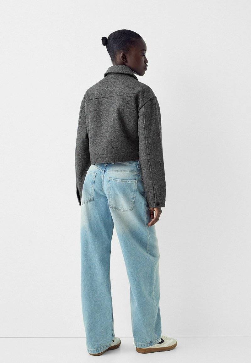 Bershka Bershka Summer jacket - blue grey Riesige Ersparnisse