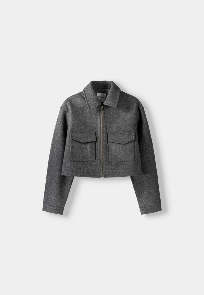 Bershka Bershka Summer jacket - blue grey Riesige Ersparnisse