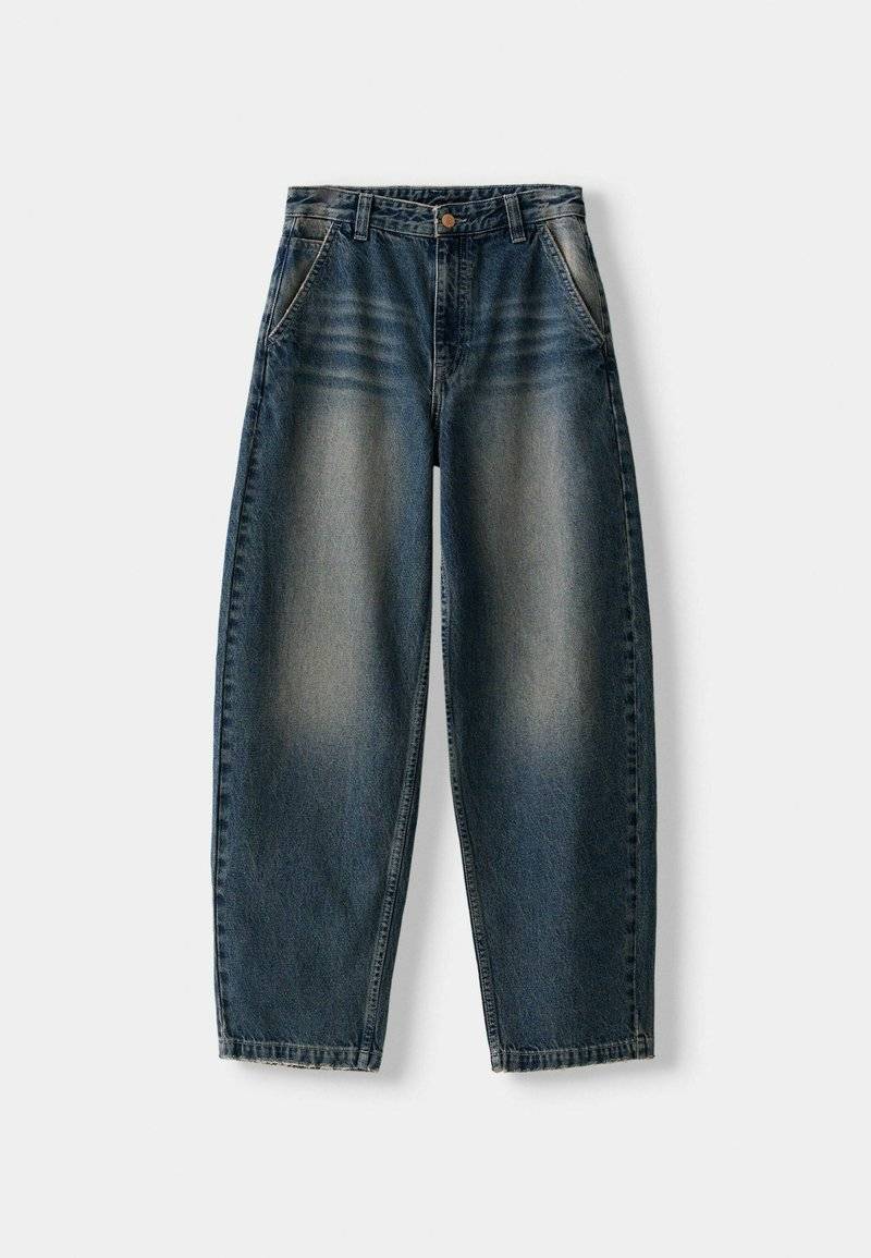 Bershka Bershka Relaxed fit jeans - dark blue Neueste Stile