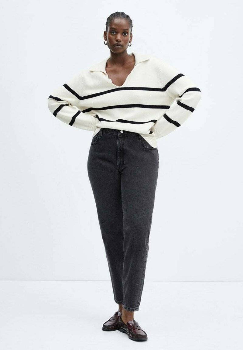 Mango Mango Straight leg jeans - black denim Letzter Tag
