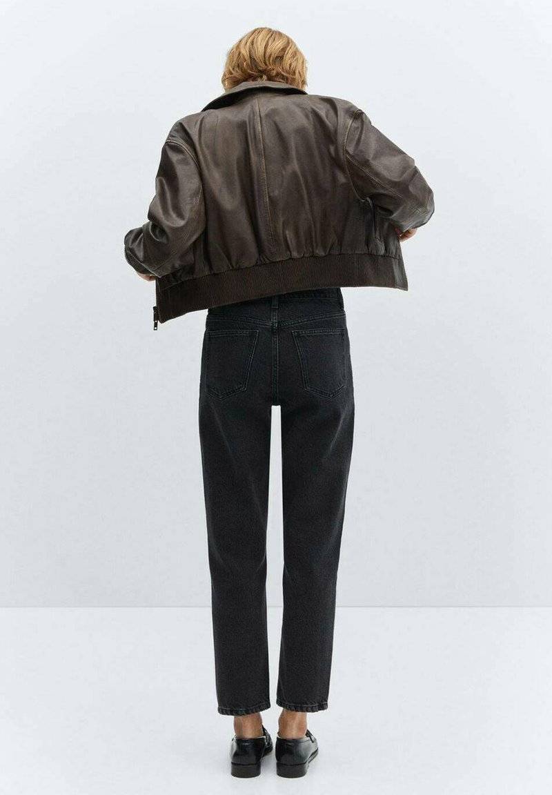 Mango Mango Straight leg jeans - black denim Letzter Tag