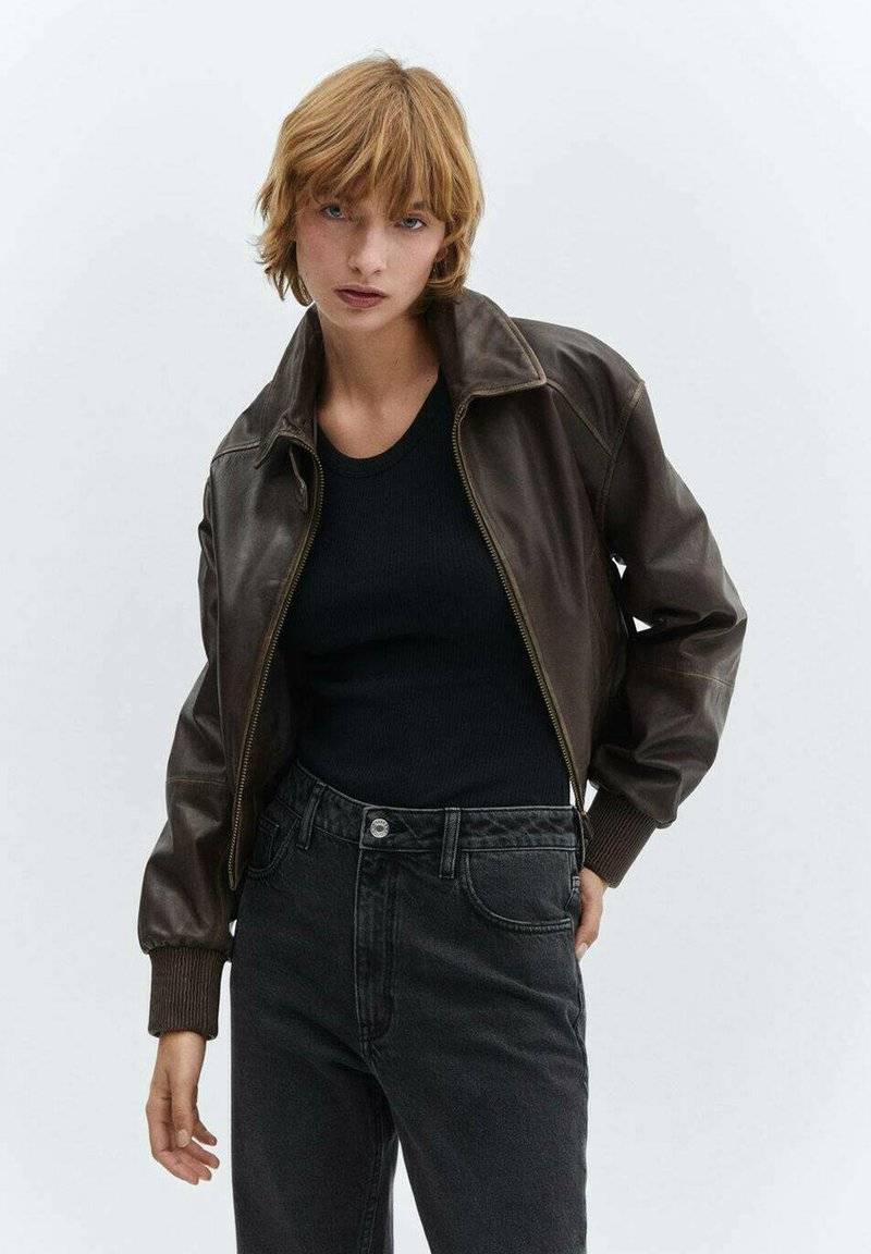 Mango Mango Straight leg jeans - black denim Letzter Tag