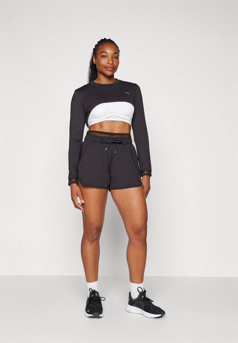 Puma Puma PAMELA REIF CROPPED - Long sleeved top - black Fabrik Onlineshop