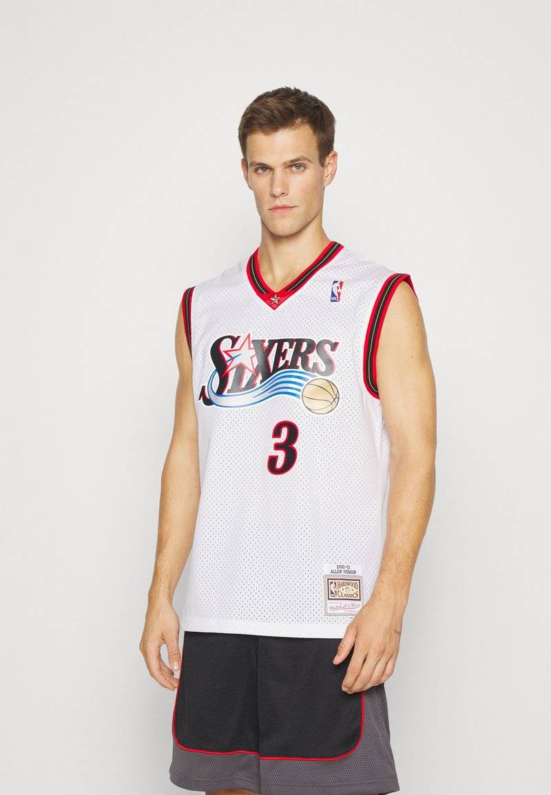 Mitchell & Ness Mitchell & Ness NBA ALLEN IVERSON PHILADELPHIA 76ERS SWINGMAN HOME - Club wear - white Online Shopping