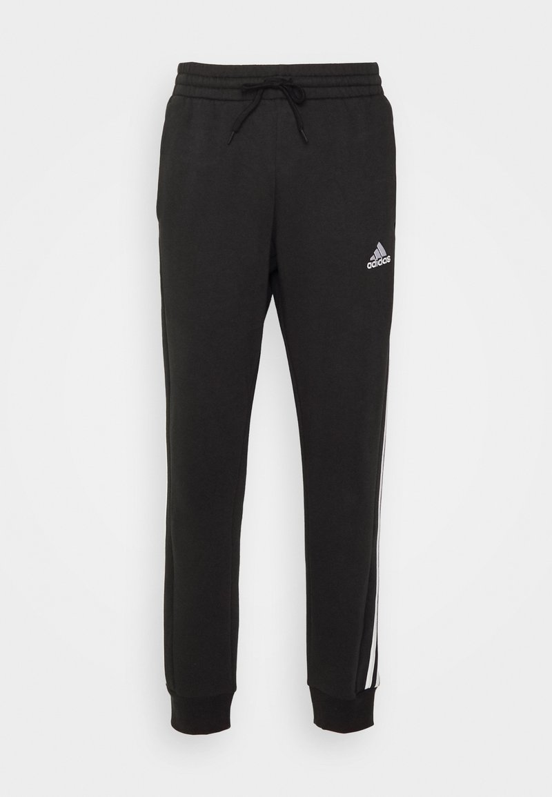 adidas Sportswear adidas Sportswear ESSENTIALS TAPERED CUFF 3 STRIPES PANTS - Tracksuit bottoms - black white Preisnachlass