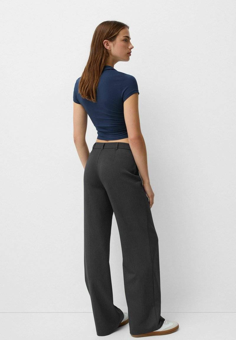 Bershka Bershka Trousers - mottled grey Bestseller