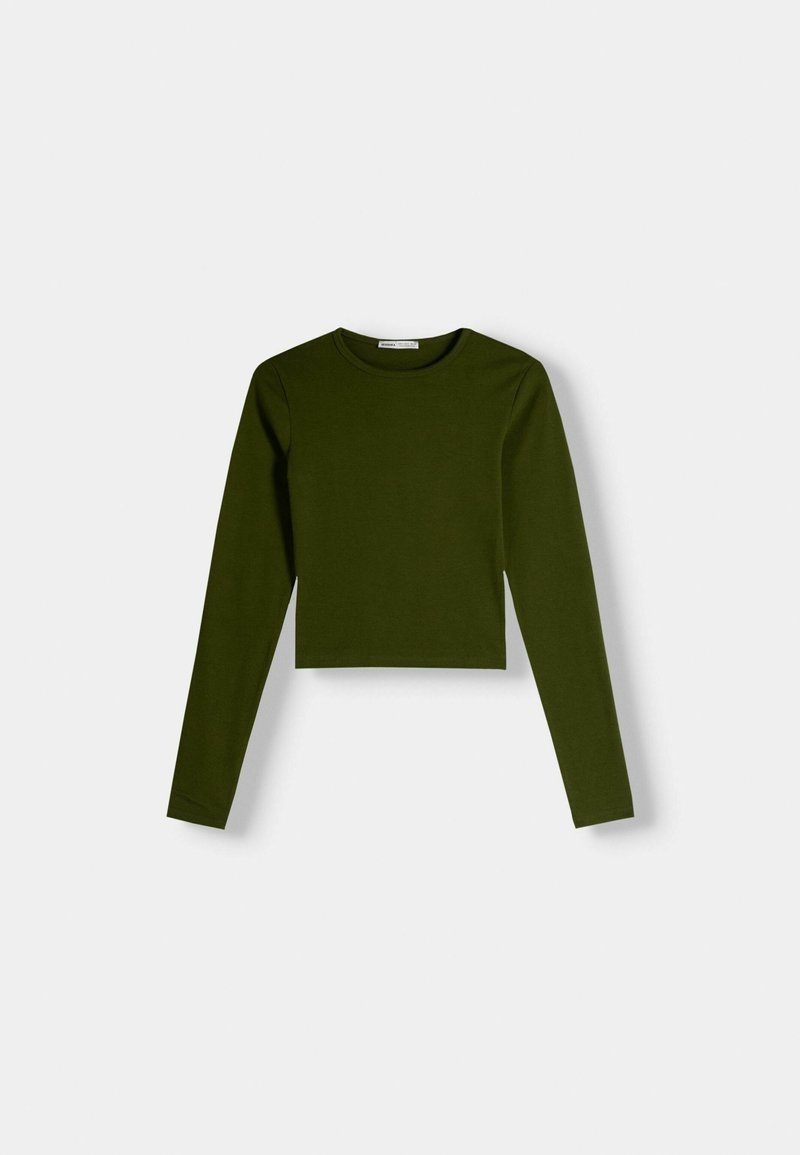 Bershka Bershka LONG SLEEVE - Long sleeved top - green Riesige Ersparnisse