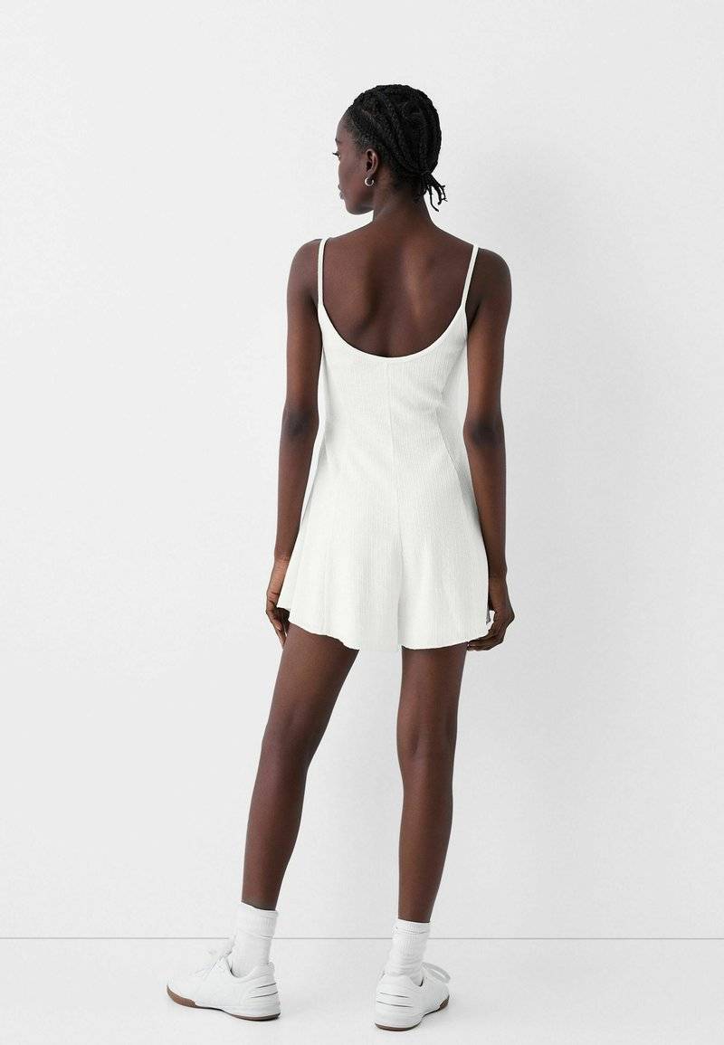 Bershka Bershka PRINTED - PLAYSUIT - Jumpsuit - white Letzte 3 Tage