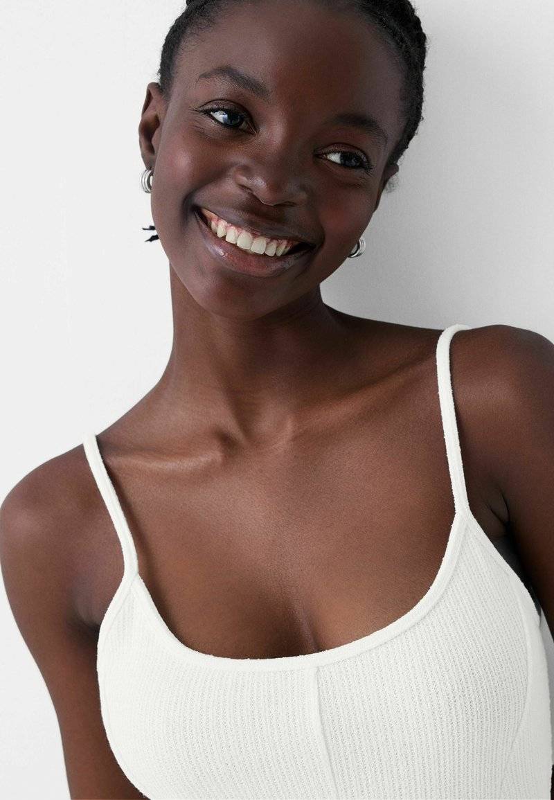 Bershka Bershka PRINTED - PLAYSUIT - Jumpsuit - white Letzte 3 Tage