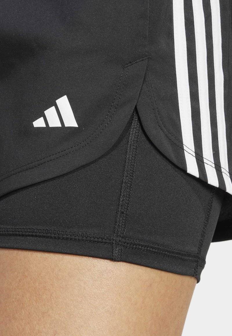 adidas Performance adidas Performance PACER 3-STRIPES WOVEN - Sports shorts - black Sonderangebot der Fabrik
