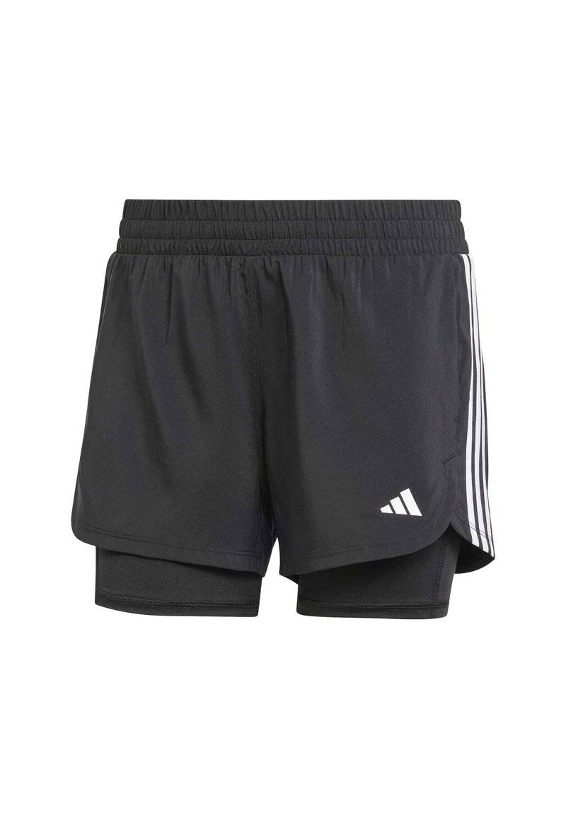 adidas Performance adidas Performance PACER 3-STRIPES WOVEN - Sports shorts - black Sonderangebot der Fabrik