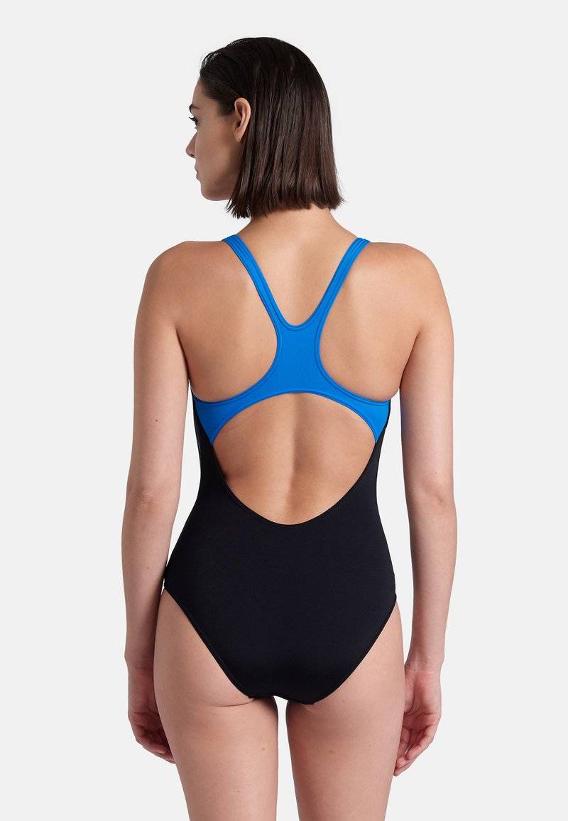 Arena Arena REFLECTING - Swimsuit - black blue river Nur noch ein Tag übrig