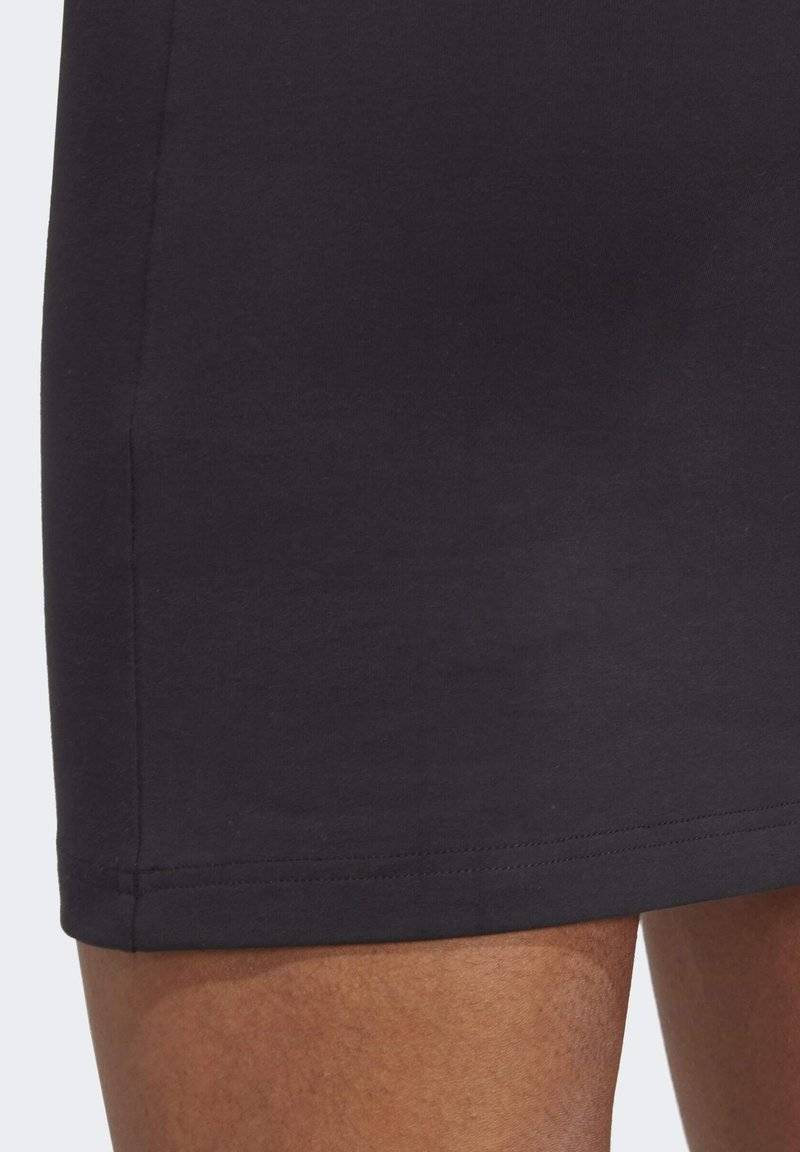 adidas Sportswear adidas Sportswear ESSENTIALS 3-STRIPES SINGLE FITTED - Jersey dress - black white Outlet