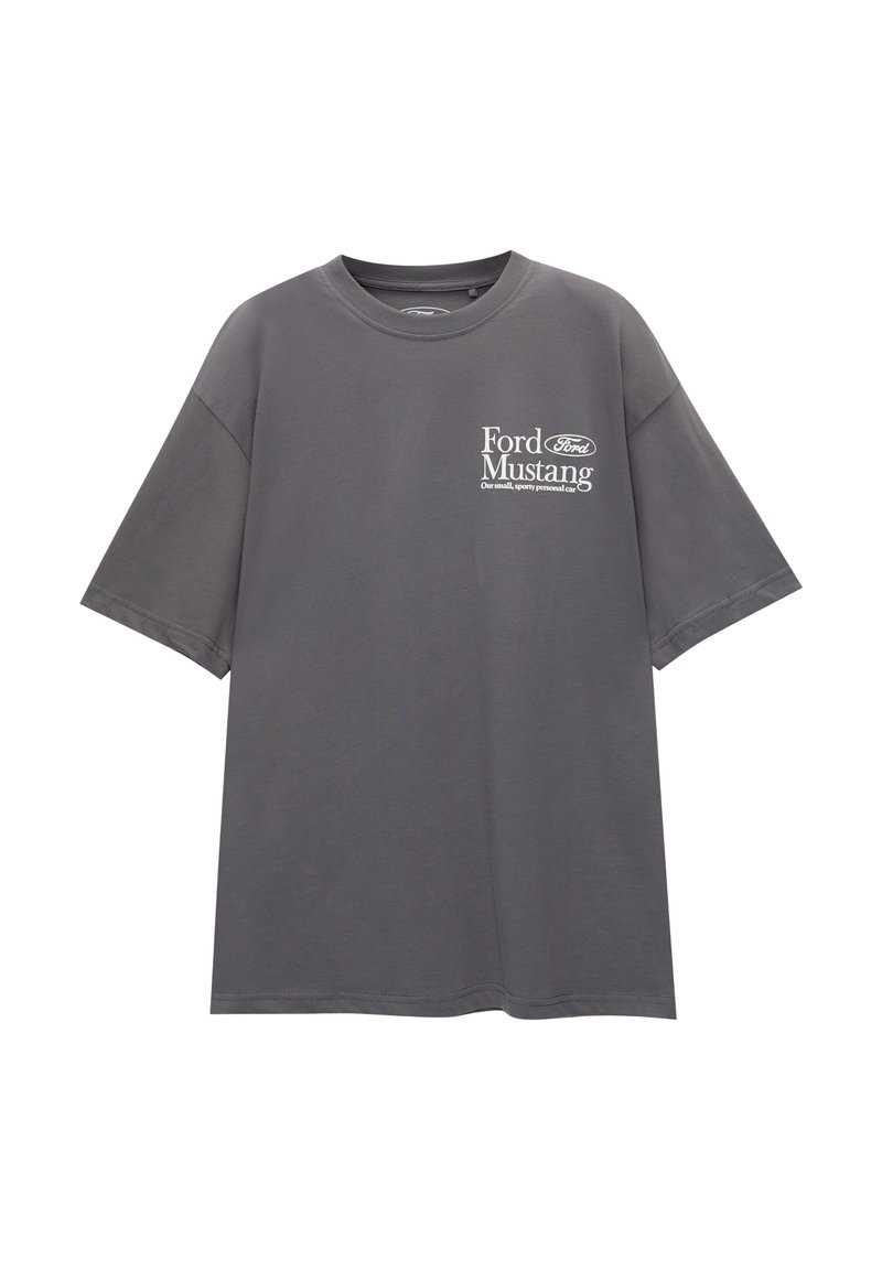 PULL&BEAR PULL&BEAR FORD SHORT SLEEVE - Print T-shirt - grey Kostenloser Versand