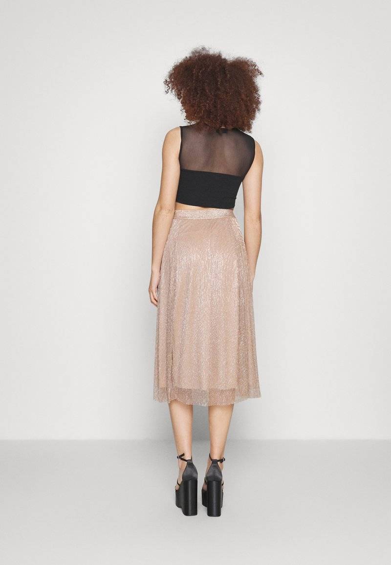ONLY ONLY ONLTINGA SHINE SKIRT - A-line skirt - beige Begrenztes Angebot