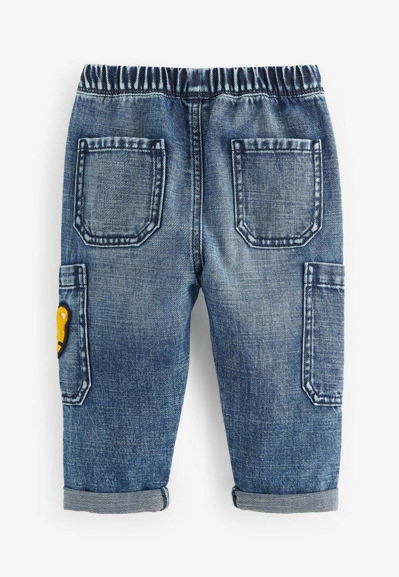 Next Next UTILITY - Relaxed fit jeans - mid blue denim with tiger Weihnachtsangebot